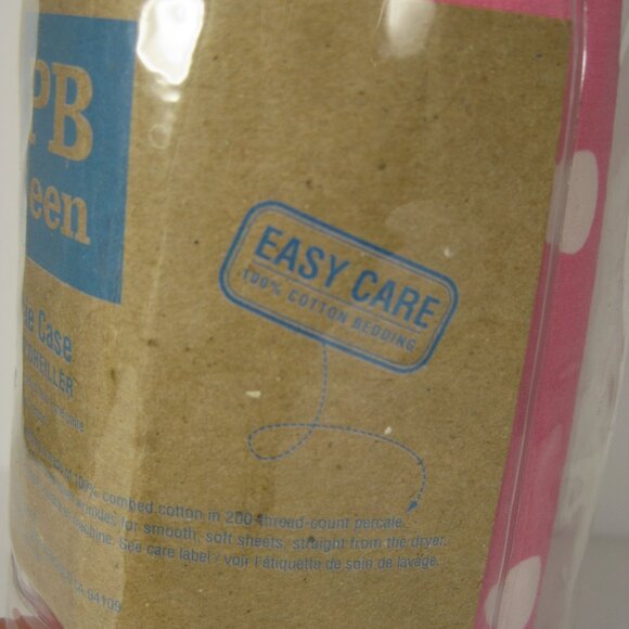Pottery Barn Teen DOTTIE CASE 2 Pink & White Polka Dot Pillowcases Standard NEW - Picture 4 of 13